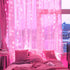 JMEXSUSS Pink Curtain Lights, 300LED Remote Control Pink Lights, 8 Modes Window Curtain Lights For Bedroom Party Room Decor