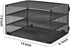 COSYAWN Paper Letter Tray Organizer, 3 Tier Mesh File Tray Desktop Paper Sorter, Black