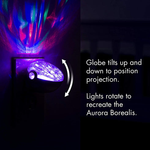 Projectables Northern Lights LED Projection Night Light with Moving Atmospheric Effects, 30404, Aurora Borealis Motion Effects Project Onto Wall and Ceiling,Multi