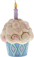 Enesco (4052066) Jim Shore Heartwood Creek Mini Birthday Cupcake Stone Resin Figurine, 3.75", Multicolor