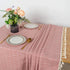 Partisout Checked Tablecloth 56x84 inch Cotton Table Cloths Rectangle Washable Table Cover (56x84, Blush)