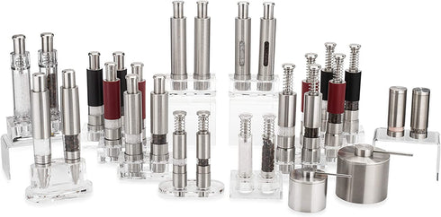 Salt And Pepper Grinder Set or Singles, Grind Gourmet Original Pump & Grind Cooking Gadgets, Spice Grinder, Pepper Mill, Modern Push Button Salt N Pepper Grinders, Buy 1, 2 ..