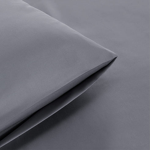 Bedsure Bamboo King Size Pillow Cases 2 Pack - Grey Cooling Pillowcases Set of 2 with Envelope Closure, Cool and Breathable Pillow Case, 20x40 inches