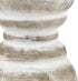 Stonebriar Antique White Wooden Pillar Candle Holder, Vintage Seaside Pillar Stand for Dining Table Centerpiece, Coffee Table, Mantel, Or Any Table Top, Small