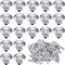 Bememo 24 Pack Silver Cabinet Knobs Kitchen Round Drawer Dresser Handles Kitchen Cabinet Round Pulls Hardware 1.06 x 0.79 Inch