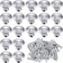 Bememo 24 Pack Silver Cabinet Knobs Kitchen Round Drawer Dresser Handles Kitchen Cabinet Round Pulls Hardware 1.06 x 0.79 Inch