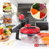 KEOUKE Onion Chopper Food Chopper- Hand Crank Food Processor Chops chili, Vegetable, Nuts, Fruits, Salad with a Egg Separator