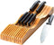 Bamb¼si Knife Drawer Organizer - Bamboo In Drawer Knife Block - Wooden Kitchen Countertop Knife Holder Organization - Holds 10-16 Knives (Not Included) - Keep Knifes Blades Store Without Pointing Up