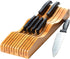 Bamb¼si Knife Drawer Organizer - Bamboo In Drawer Knife Block - Wooden Kitchen Countertop Knife Holder Organization - Holds 10-16 Knives (Not Included) - Keep Knifes Blades Store Without Pointing Up
