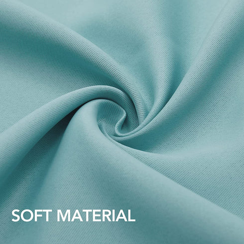 Deconovo Blackout Curtains Back Tab and Rod Pocket Curtains Insulated Thermal Room Darkening Drapes for Sliding Door 52x95 Inch Teal Set of 2