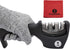 Knife Sharpeners for Steel and Ceramic Kitchen Knives - Manual Handheld System to Safely Sharpen and Hone your Knife - Includes Cut Resistant Glove and Blade Cloth (Black)