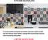 kakofaci Decorative Tile Stickers 20 Pcs 6x6 inches. Peel & Stick Adhesive Tile Stickers. Home Decor. Staircase. Furniture Decor. Backsplash Tile Stickers.