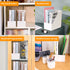MOPALL Large Capacity Magazine File Holder, Folder Holder, ABS Magazine Organizer-Storage Container for Office Desktop with 2 Stationery Storage And Vertical Removable Compartments