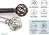 SnugSet | Quick Easy Installation | No Tools Option | 72"-144" Adjustable | 1" Dia. Durable Steel Rod | 4 Brackets Included | Supports Heavy Fabrics | Decorative Nickel Cage Ball Finial