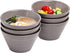 Ramen Bowl 13 Oz. Set of 6 Ceramic Ramen Noodle Rice Bowl, Microwave Safe Appetizer Bowls, Oven To Table Ramekins Bowls, Grey