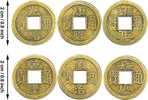 Chinese New Year Feng Shui Coins Good Luck Fortune Coin I-Ching Coins for Health and Wealth (400, 0.8 Inch)