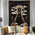 Sevenstars Wizard Skull Tapestry Solar Iris Tapestry Sun and Moon Tapestry Star and Cloud Tapestry Tarot Tapestry for Room