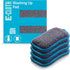 E-Cloth Washing Up Pad, Premium Microfiber Non-Scratch Kitchen Dish Scrubber Sponge, Ideal for Dish, Sink and Countertop Cleaning, 100 Wash Guarantee, Blue, 4 Pack