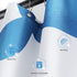 Feagar Fabric Shower Curtain for Bathroom, Blue Cute Whale Shower Stall Curtain with 12 Reinforced Grommets and Hooks, Weighted Hem, Waterproof, Machine Washable, Kids Bathtub Hotel Decor, 72"W x 72"H