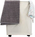 Mind Reader 65 Liter Rolling Hamper Fabric Basket, Dirty Clothes Storage, Bathroom, Bedroom, Closet, Laundry Room, Beige