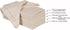 Hausattire Cloth Dinner Napkins in Cotton Flax Fabric with Hemstitched Detailing & Mitered Corners - 20x20 Inches (Set of 12, Natural)