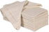 Hausattire Cloth Dinner Napkins in Cotton Flax Fabric with Hemstitched Detailing & Mitered Corners - 20x20 Inches (Set of 12, Natural)