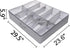 GRANNY SAYS Under Bed Shoe Storage Container, Breathable Under Bed Storage Bags with Zippers and Handle, Dividers Shoe Storage Bin Solution, Gray, 2-Pack