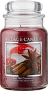 Village Candle Red Hot Cinnamon Large Glass Apothecary Jar Scented Candle, 21.25 oz, 21 Ounce