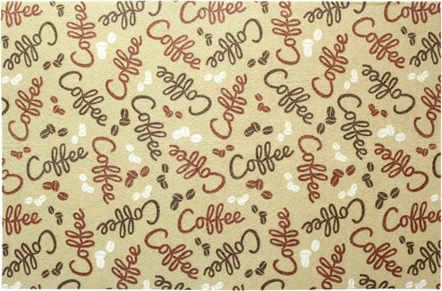 S&T INC. Coffee Mat, Absorbent Coffee Bar Mat for Coffee Maker and Espresso Machine, Coffee Maker Mat for Countertops, Coffee Print, 12 in. x 18 in., 1 Pack