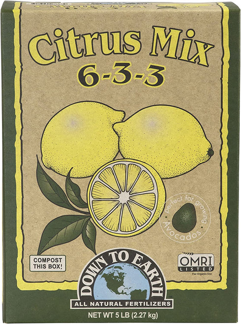 Down to Earth Organic Citrus Fertilizer Mix 6-3-3, 5 lb
