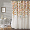 Lush Decor Weeping Flower Shower Curtain-Fabric Floral Vine Print Design, x 72, Turquoise and Tangerine, Turquoise & Tangerine