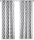 SUNSMART Blakesly Blackout Curtains Patio Window, Ikat Print, Grommet Top Living Room Decor, Thermal Insulated Light Blocking Drape for Bedroom and Apartments, 50" x 63", Grey