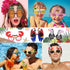 Golray 9 Pairs Luau Party Sunglasses for Adult Kids Hawaiian Tropical Birthday Party Favors Bulk Glasses with Flamingo Parrot Flip Crab, Summer Beach Pool Party Decoration Supplies Favors Props