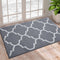 OLANLY Indoor Door Mat, 20x32, Non-Slip Absorbent Resist Dirt Entrance Rug, Machine Washable Low-Profile Inside Floor Mat Door Rugs for Entryway, Grey Trellis