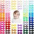 DeD 80 Pieces 2 Inch Hair Bows Fine Hair Clips Grosgrain Ribbon Bows Alligator Hair Clips Fully Lined for Baby Girls Toddlers Infant In Pairs