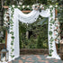 CEWOR 4pcs 26.2ft Artificial Rose Garlands Fake Silk White Rose Flowers Hanging Vines for Wedding Party Home Wall Garden Hotel Outdoor Decor