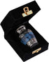 Blue Keepsake Urn - Mini Cremation Urn Black Velvet Small Box - Blue Urn for Human Ashes - Small Funeral Urn Blue Decorative Urn for Human Ashes Mini Keepsake Urn Small Urn for Loved One