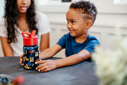 Simple Modern Disney Kids Water Bottle Plastic BPA-Free Tritan Cup with Leak Proof Straw Lid |Reusable and Durable for Toddlers, Boys, Girls | Summit Collection | 12oz, Pixar Pals