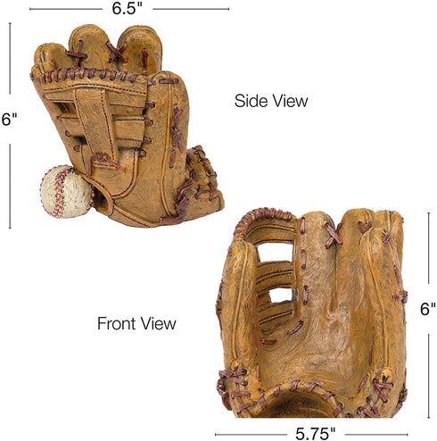 EXCELLO GLOBAL PRODUCTS Wine Bottle Holder: Unique Decorative Baseball Glove Design for Tabletop Display in Home, Kitchen, or Bar