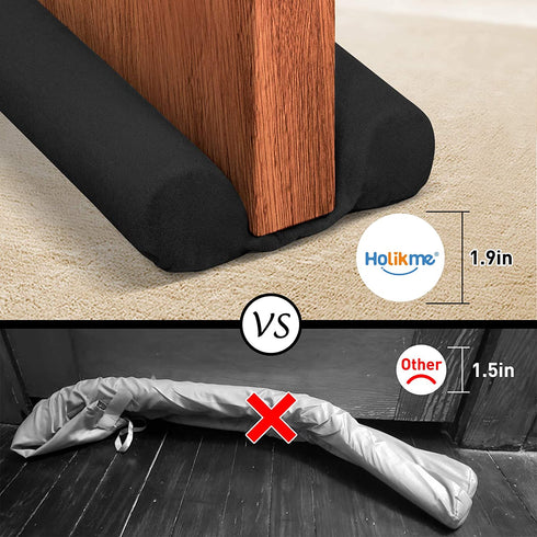 Holikme Twin Door Draft Stopper Weather Stripping Window Breeze Blocker Adjustable Door Sweeps 34inch ?Black