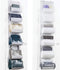 Over The Door Purse Organizer & Storage (2Pack) Handbag Organizer with 6 Easy Access Deep Pockets - Durable Metal Hooks, Handbag Organizer with Clear Pockets -Ideal for Scarf, Umbrella/Accessories Etc