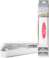 WENKO Refillable Wrap Dispenser, Aluminium, Plastic, Tin, Foil Cutter, 14.96 x 2.05 x 2.64 inch, White
