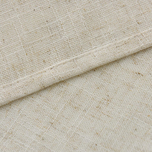 Valea Home Linen Curtains Panel 72 inch Long Light Filtering Rod Pocket Crude Drapes for Bedroom Living Room Farmhouse Long Window Curtains, Natural, 1 Panel