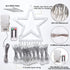 344 LED Star String Lights Fairy Christmas - Waterfall 13ft 3 x Large D Battery Operated Outdoor & Indoor Waterproof 8 Modes & Timer Remote for Christmas Tree Topper, Holiday Decorations (Cool White)