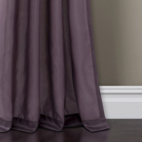 Lush Decor Night Sky Curtain Panel for Living, Dining Bedroom (Single), 84" x 42", Purple and Gray