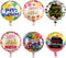 Happy Birthday Foil Balloons Round Mylar Helium Balloon Party Decorations Supplies 18 Inch Pack of 6