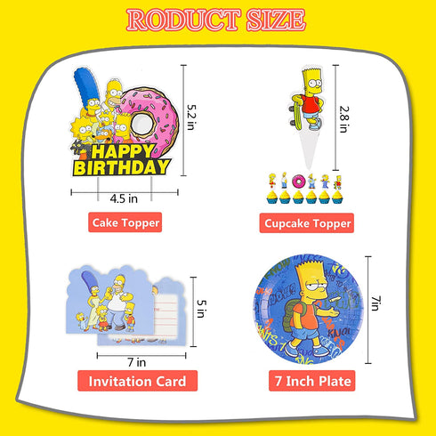 131Pcs Birthday Party Supplies, Birthday Decorations Set for Boys and Girls Include Banner, Cake Topper, Cupcake Toppers, Plates, Stickers, Balloons, Birthday Party Decorations for Kids