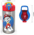 Zak Designs 18/8 Stainless Steel Kids Water Bottle with Flip-up Straw Locking Spout Cover, Durable Cup for Sports or Travel (15.5oz, Paw Patrol Marshall) (PWPT-S731)