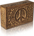 Great Birthday Gift Ideas Handmade Decorative Wooden Jewelry Box Jewelry Organizer Keepsake Box Treasure Chest Trinket Holder Watch Box Storage Box Anniversary Housewarming Gifts Women (Natural Finish)