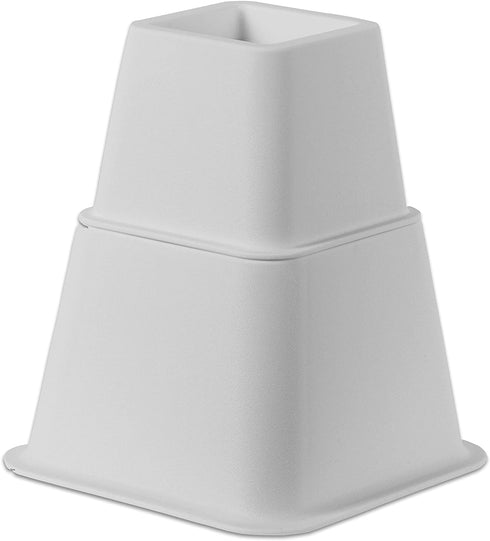 Home-it Adjustable Bed Risers or Furniture Riser Bed Lifts in Heights of 8, 5 or 3 Inches Heavy Duty Set of 4 Bed Riser (White)